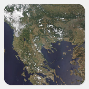 Greece and its surrounding countries square sticker
