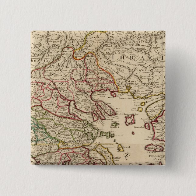 Greece and Macedonia 15 Cm Square Badge (Front)