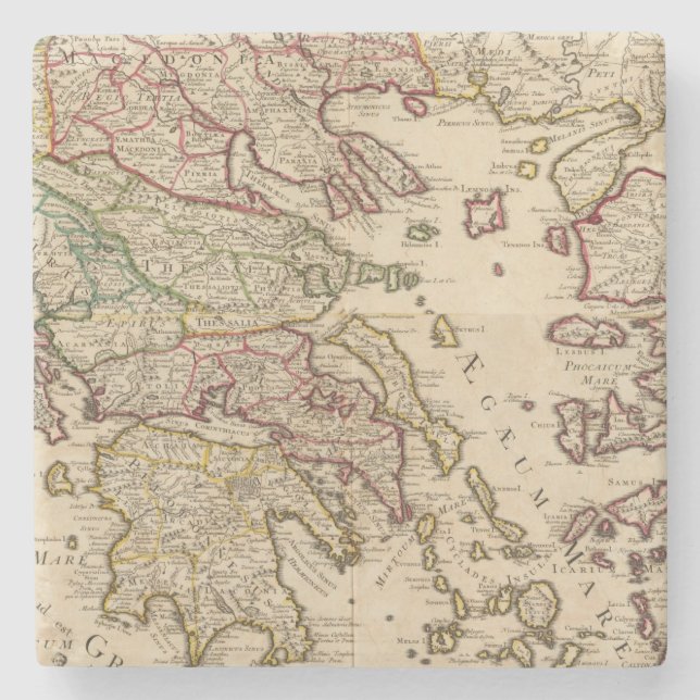 Greece and Macedonia Stone Coaster (Front)