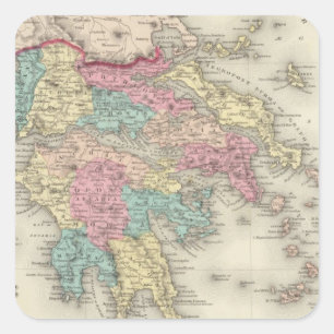 Greece And The Ionian Republic Square Sticker
