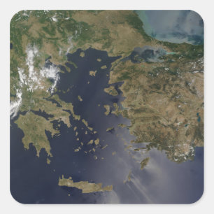 Greece and Turkey Square Sticker