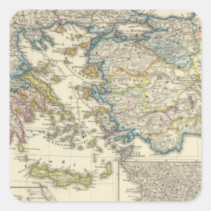 Greece, Asia Minor 1453 Square Sticker
