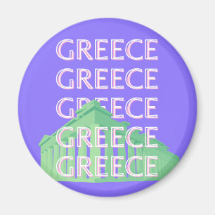 Greece, Athens Travel Art Magnet
