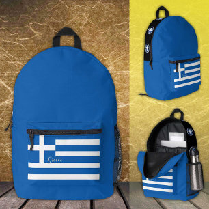 Greece, backpack, Greek Flag, Emblem / Custom Printed Backpack
