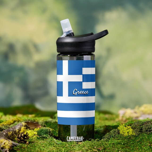 Greece bottle, patriotic Greek Flag Water Bottle (Outdoor)
