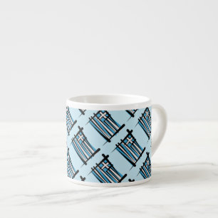 Greece Brush Flag Espresso Cup