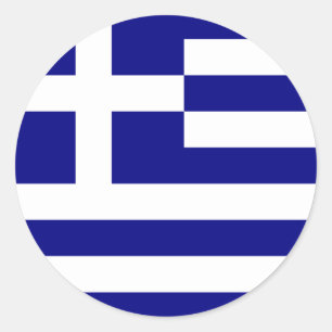 greece classic round sticker