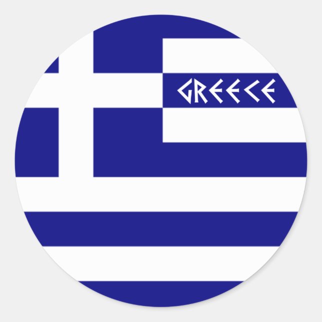 Greece Classic Round Sticker (Front)
