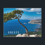 Greece Coastline - Monolithos Scenic Greece Postcard<br><div class="desc">Scenic Greece,  Monolithos,  Greece Coastline Tourist Postcard</div>