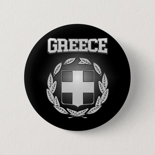 Greece Coat of Arms 6 Cm Round Badge (Front)