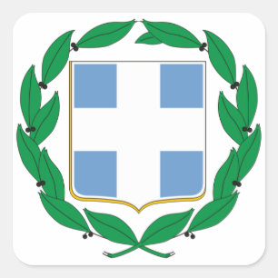 Greece Coat of Arms Square Sticker