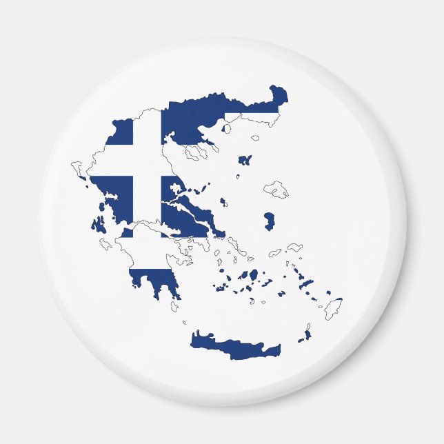 greece country flag map shape symbol magnet (Front)