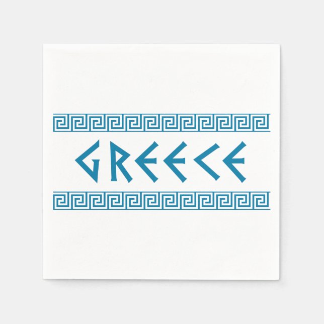 greece country nation text name symbol greek trave napkin (Front)