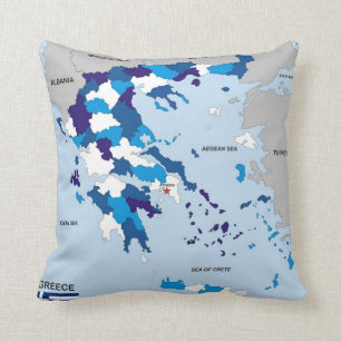 greece country political map flag greek cushion