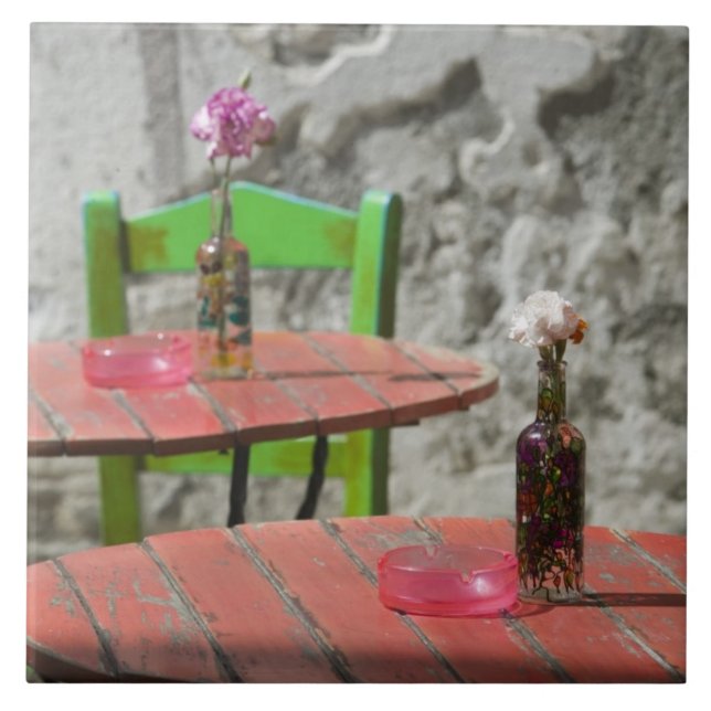 GREECE, CRETE, Hania Province, Hania: Colourful 2 Ceramic Tile (Front)