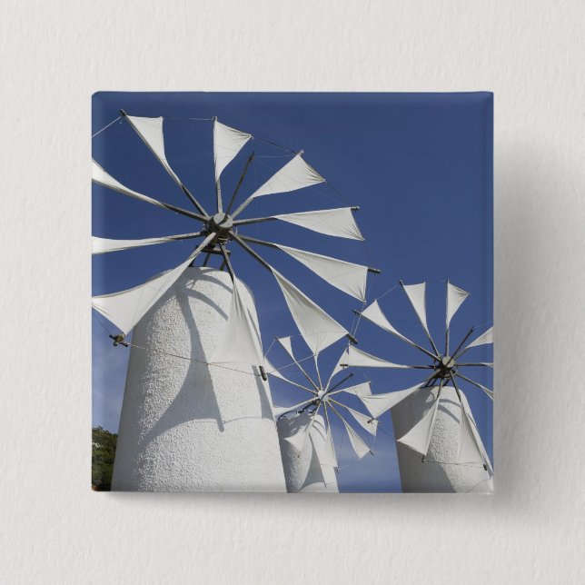 GREECE, CRETE, Iraklio Province, Ano Kera: 2 15 Cm Square Badge (Front)