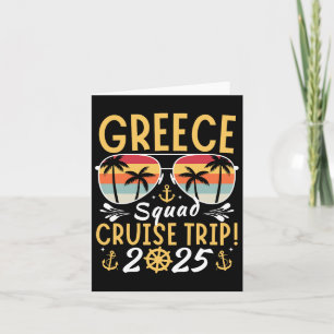 Greece Cruise Family 2025 Squad Vacation Matching Card