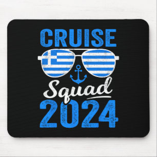 Greece Cruise Squad 2025 Matching Family Group Gre Mouse Pad