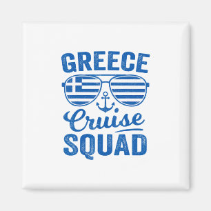 Greece Cruise Squad 2025 Mediterranean Greek Famil Magnet
