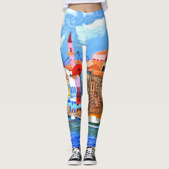 Greece Custom Leggings (Front)