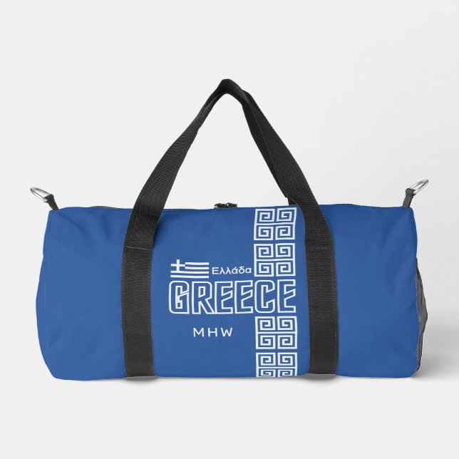 Greece custom monogram duffle bag (Front)