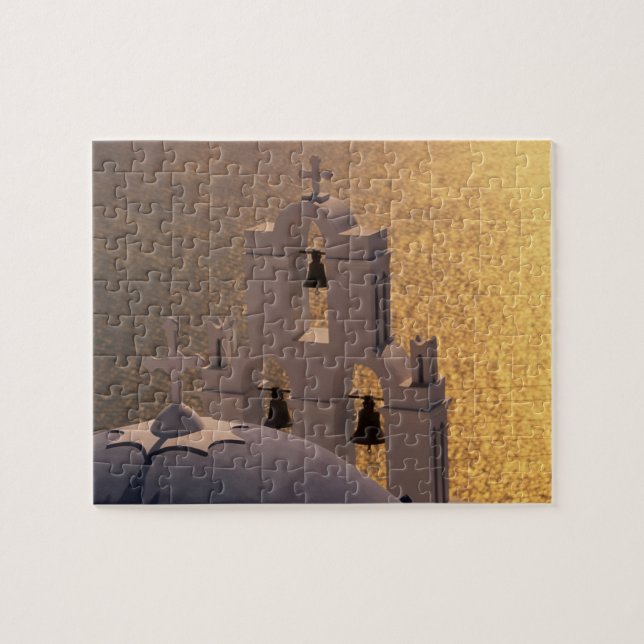 Greece, Cyclades Islands, Santorini, Thira, Jigsaw Puzzle (Horizontal)
