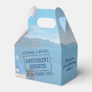 Greece Destination Wedding Custom Passport Stamp Favour Box