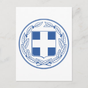 greece emblem postcard