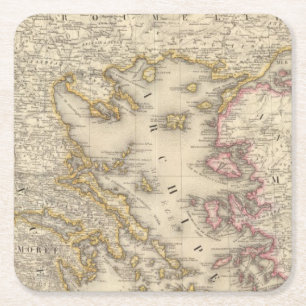 Greece Europe 27 Square Paper Coaster