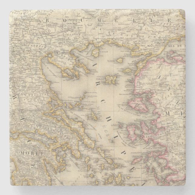 Greece Europe 27 Stone Coaster (Front)