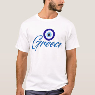 Greece Evil Eye Men's White T-Shirt