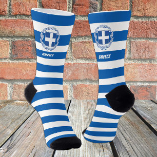 Greece fashion Socks, Greek flag Blue/white stripe Socks