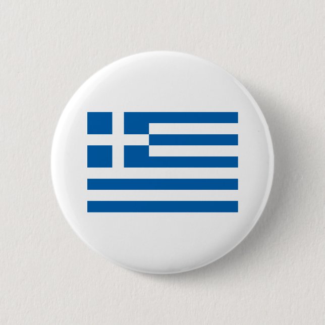 Greece Flag 6 Cm Round Badge (Front)