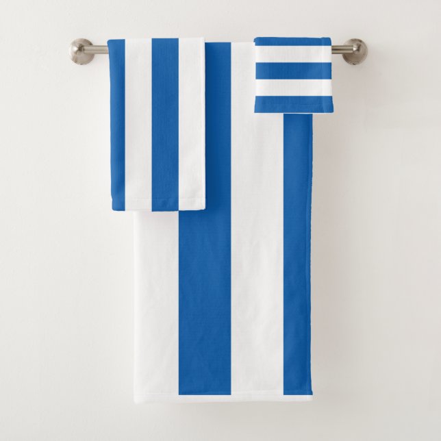 Greece flag  bath towel set (Insitu)