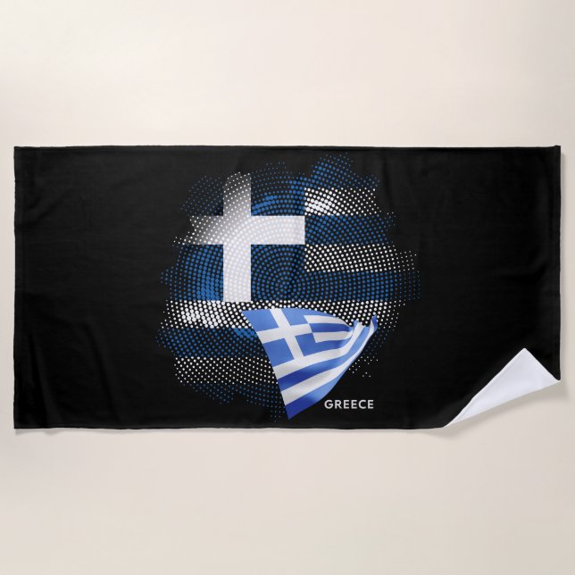 Greece flag beach towel (Front)