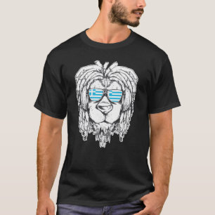 Greece Flag Biker Lion Patriot T-Shirt