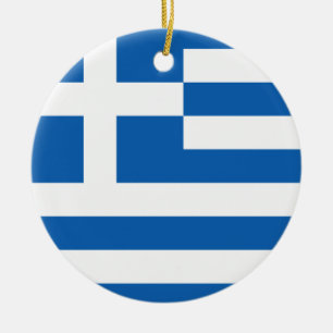Greece flag  ceramic ornament