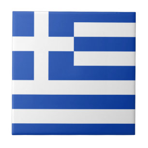 Greece Flag Ceramic Tile