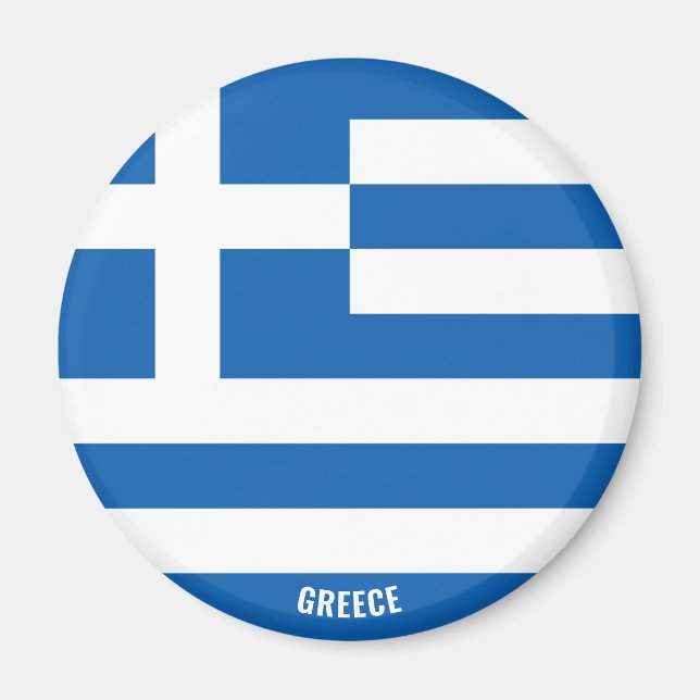 Greece Flag Charming Patriotic Magnet (Front)