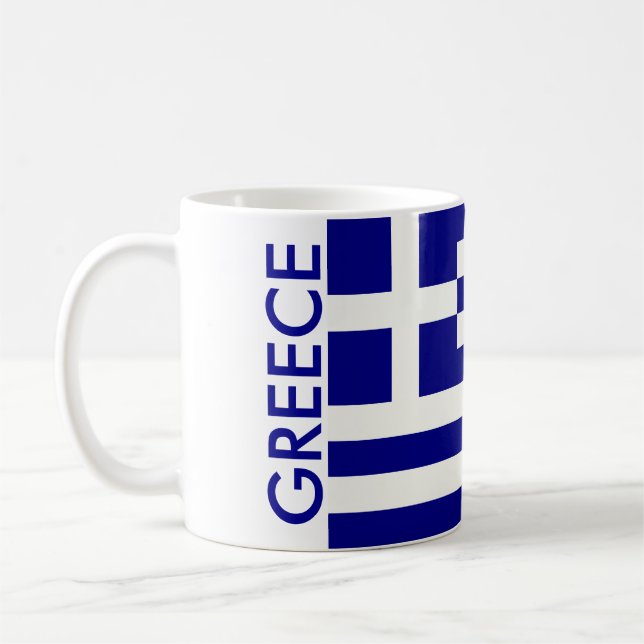 GREECE FLAG COFFEE MUG (Left)