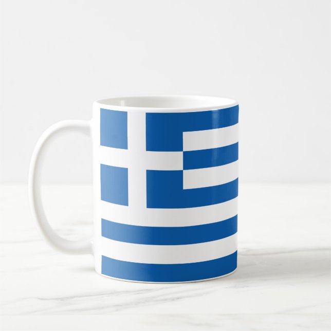 Greece Flag Coffee Mug (Left)