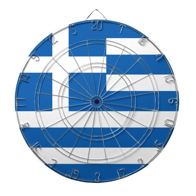 Greece Flag Dartboard (Front)
