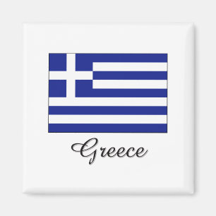 Greece Flag Design Magnet
