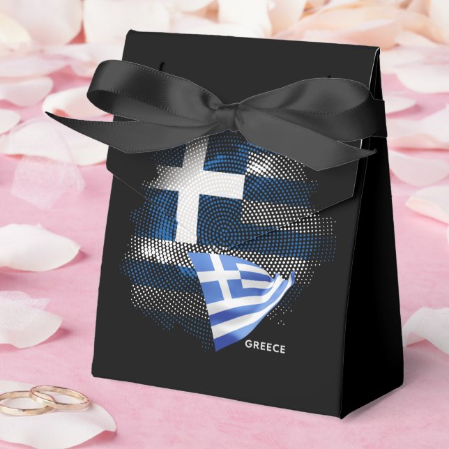 Greece flag favour box (Wedding)