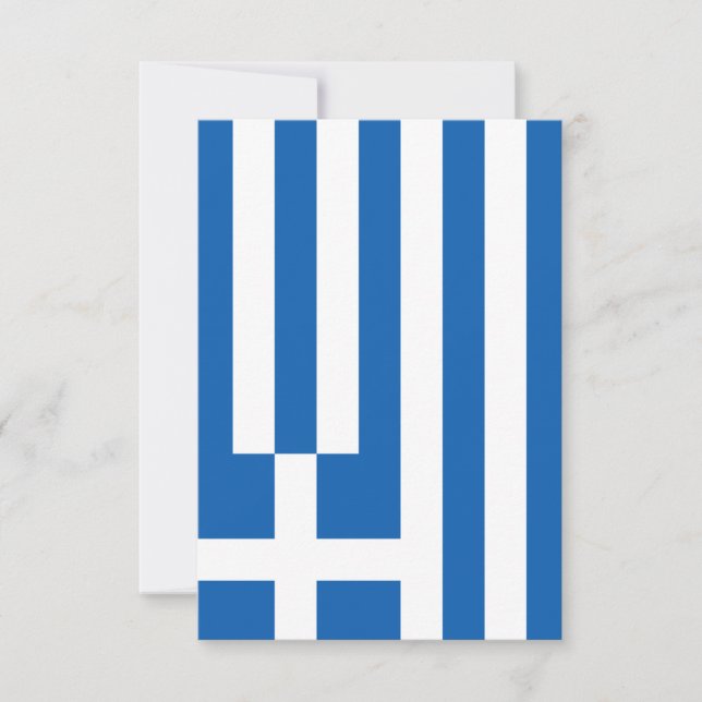 Greece flag Flat Thank You Card (Front)