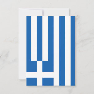 Greece flag Flat Thank You Card