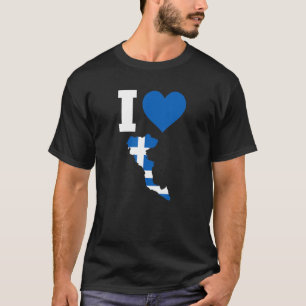 Greece flag for Corfu  I Love Corfu 1 T-Shirt