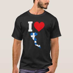 Greece flag for Corfu I Love Corfu T-Shirt