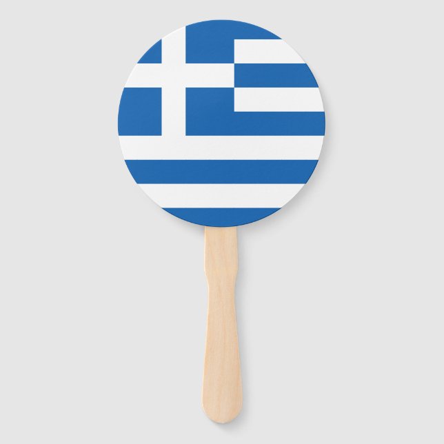 Greece flag  hand fan (Front)