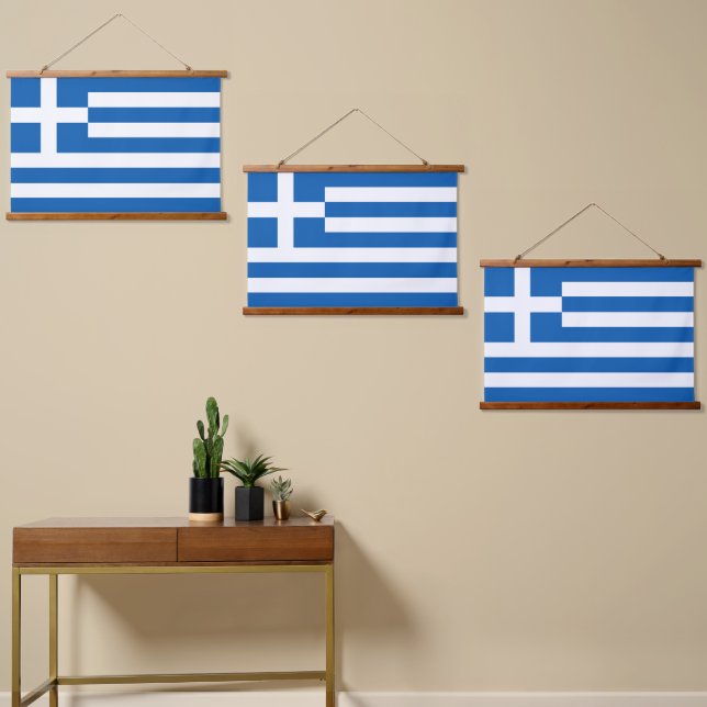 Greece flag hanging tapestry (Asymmetrical)